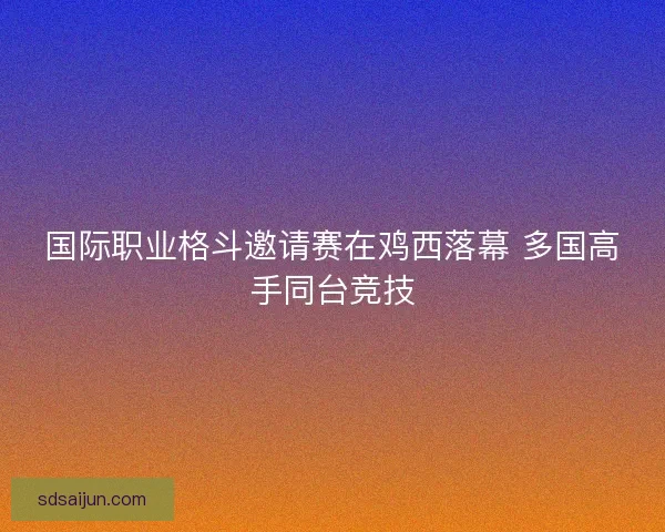 国际职业格斗邀请赛在鸡西落幕 多国高手同台竞技